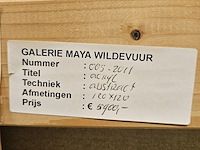 Acryl schilderij, maya wildevuur, 1993 - afbeelding 4 van  6