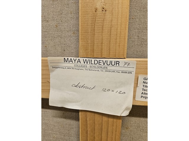 Acryl schilderij, maya wildevuur, 1993 - afbeelding 5 van  6