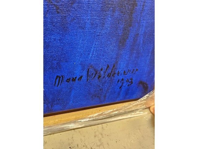 Acryl schilderij, maya wildevuur, 1993 - afbeelding 6 van  6