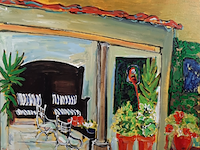 Acryl schilderij, maya wildevuur, 1996