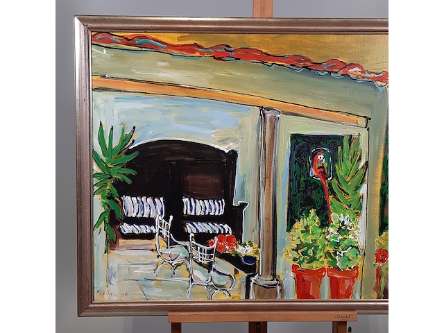 Acryl schilderij, maya wildevuur, 1996 - afbeelding 3 van  9