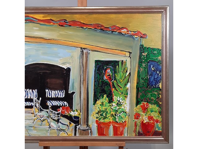 Acryl schilderij, maya wildevuur, 1996 - afbeelding 4 van  9