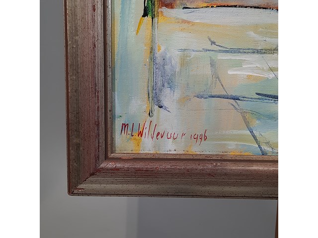 Acryl schilderij, maya wildevuur, 1996 - afbeelding 6 van  9