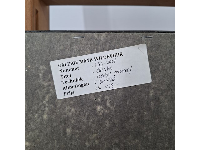 Acryl schilderij, maya wildevuur, 1996 - afbeelding 2 van  11