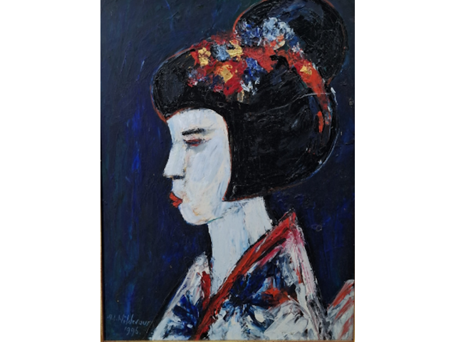 Acryl schilderij, maya wildevuur, 1996 - afbeelding 1 van  11