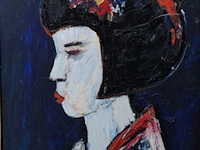 Acryl schilderij, maya wildevuur, 1996 - afbeelding 1 van  11