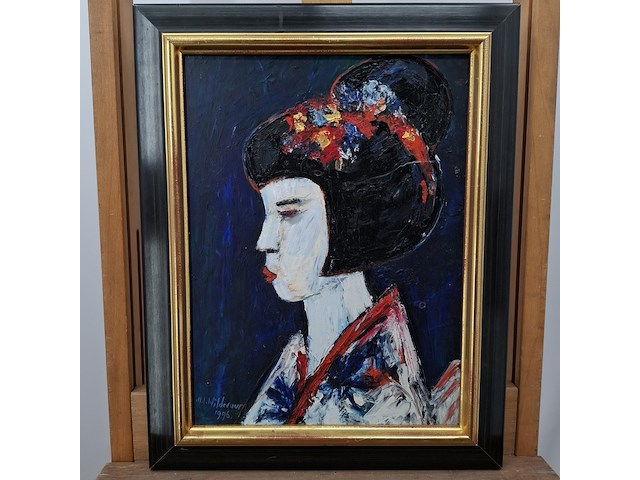 Acryl schilderij, maya wildevuur, 1996 - afbeelding 4 van  11