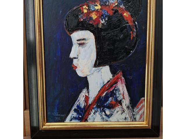 Acryl schilderij, maya wildevuur, 1996 - afbeelding 6 van  11