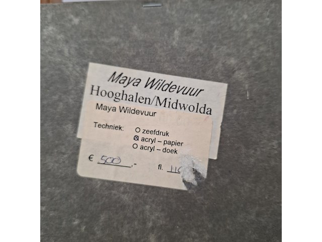 Acryl schilderij, maya wildevuur, 1998 - afbeelding 3 van  11