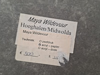 Acryl schilderij, maya wildevuur, 1998 - afbeelding 3 van  11