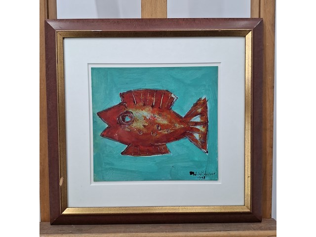 Acryl schilderij, maya wildevuur, 1998 - afbeelding 4 van  11