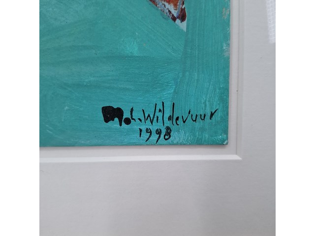 Acryl schilderij, maya wildevuur, 1998 - afbeelding 7 van  11