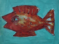 Acryl schilderij, maya wildevuur, 1998 - afbeelding 1 van  11