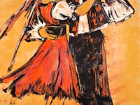 Acryl schilderij, maya wildevuur, 2000 - afbeelding 1 van  9