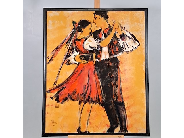 Acryl schilderij, maya wildevuur, 2000 - afbeelding 2 van  9