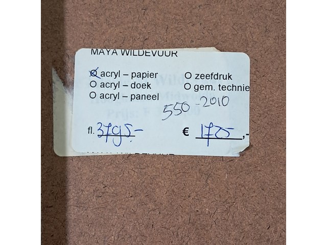 Acryl schilderij, maya wildevuur, 2000 - afbeelding 9 van  9