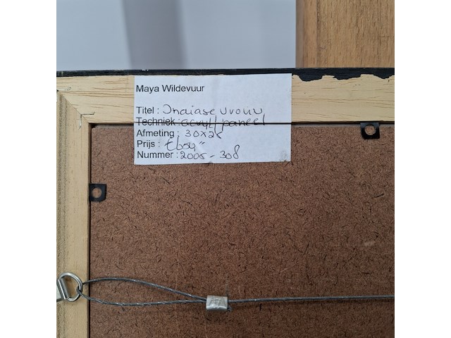 Acryl schilderij, maya wildevuur, 2005 - afbeelding 2 van  10