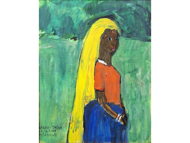 Acryl schilderij, maya wildevuur, 2005 - afbeelding 1 van  10