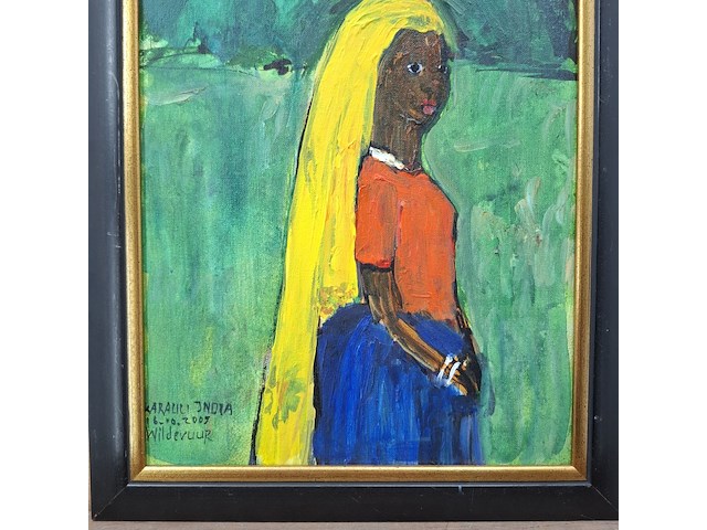 Acryl schilderij, maya wildevuur, 2005 - afbeelding 5 van  10