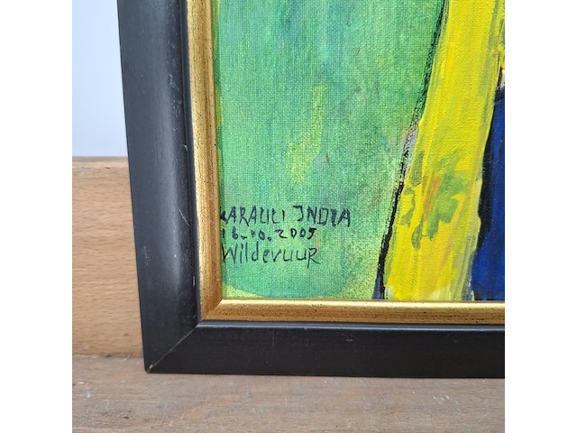 Acryl schilderij, maya wildevuur, 2005 - afbeelding 6 van  10