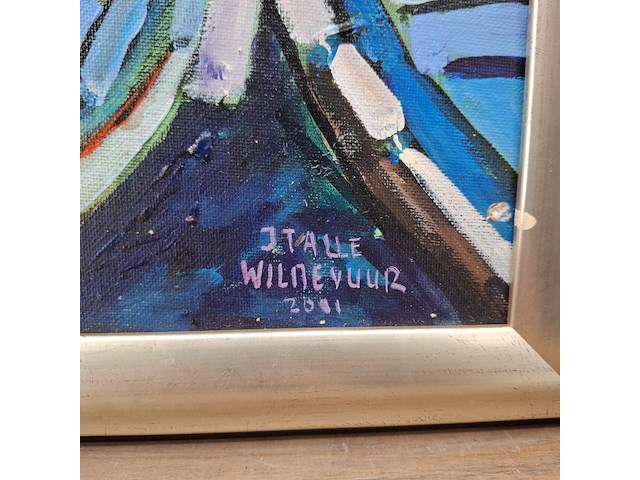 Acryl schilderij, maya wildevuur, 3 bootjes - afbeelding 6 van  10