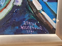 Acryl schilderij, maya wildevuur, 3 bootjes - afbeelding 6 van  10