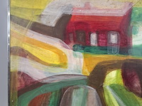 Acryl schilderij, maya wildevuur, abstract, 1974 - afbeelding 7 van  13