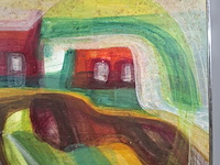 Acryl schilderij, maya wildevuur, abstract, 1974 - afbeelding 10 van  14