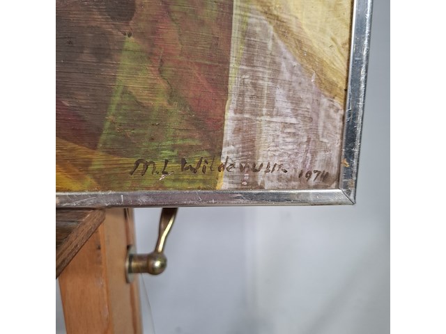 Acryl schilderij, maya wildevuur, abstract, 1974 - afbeelding 11 van  14