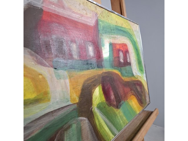 Acryl schilderij, maya wildevuur, abstract, 1974 - afbeelding 13 van  14