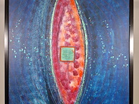 Acryl schilderij, maya wildevuur, abstract, 1992 - afbeelding 8 van  8