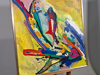 Acryl schilderij, maya wildevuur, abstract, 1992 - afbeelding 2 van  7