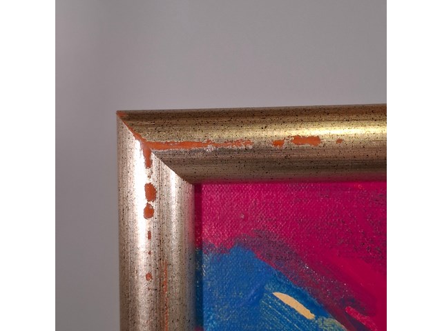Acryl schilderij, maya wildevuur, abstract, 1992 - afbeelding 5 van  7