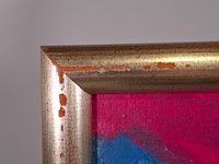 Acryl schilderij, maya wildevuur, abstract, 1992 - afbeelding 5 van  7