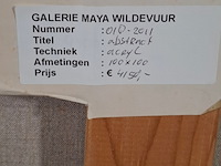 Acryl schilderij, maya wildevuur, abstract, 1992 - afbeelding 7 van  7