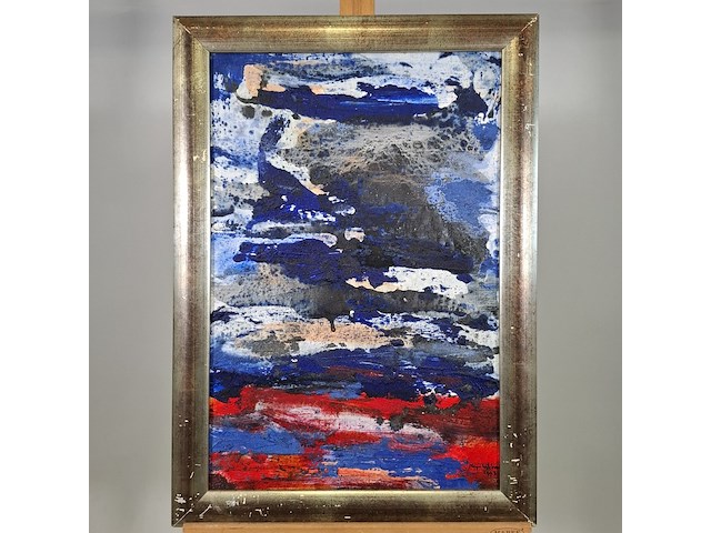 Acryl schilderij, maya wildevuur, abstract, 1993 - afbeelding 3 van  8