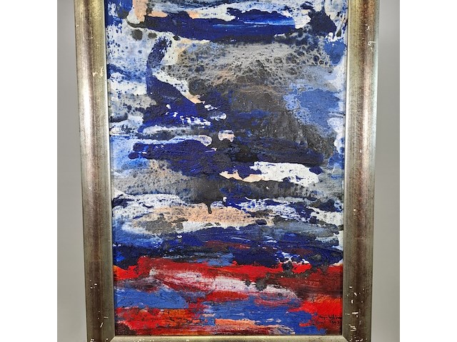 Acryl schilderij, maya wildevuur, abstract, 1993 - afbeelding 4 van  8