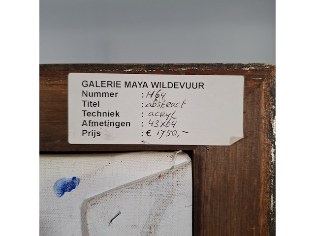 Acryl schilderij, maya wildevuur, abstract, 1993 - afbeelding 8 van  8