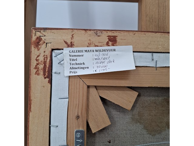 Acryl schilderij, maya wildevuur, abstract, 1994 - afbeelding 3 van  11