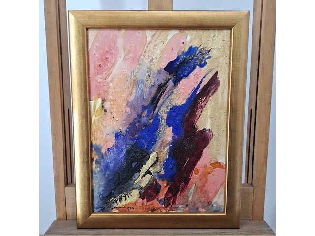 Acryl schilderij, maya wildevuur, abstract, 1994 - afbeelding 4 van  11