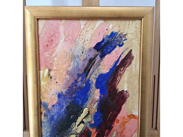 Acryl schilderij, maya wildevuur, abstract, 1994 - afbeelding 5 van  11