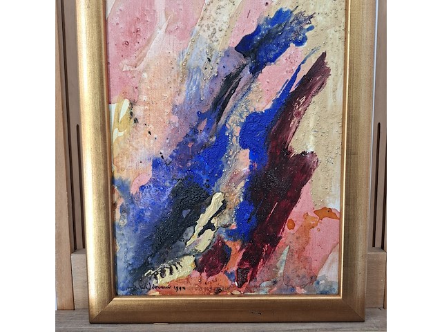 Acryl schilderij, maya wildevuur, abstract, 1994 - afbeelding 6 van  11