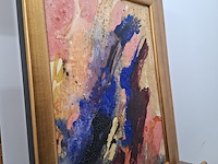 Acryl schilderij, maya wildevuur, abstract, 1994 - afbeelding 8 van  11