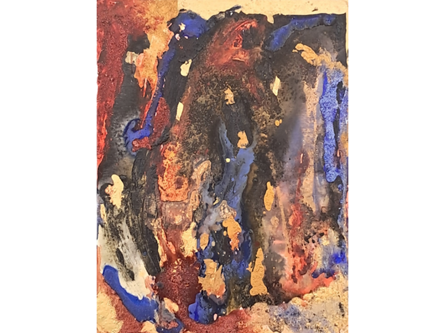 Acryl schilderij, maya wildevuur, abstract, 1994 - afbeelding 1 van  8