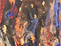 Acryl schilderij, maya wildevuur, abstract, 1994 - afbeelding 1 van  8
