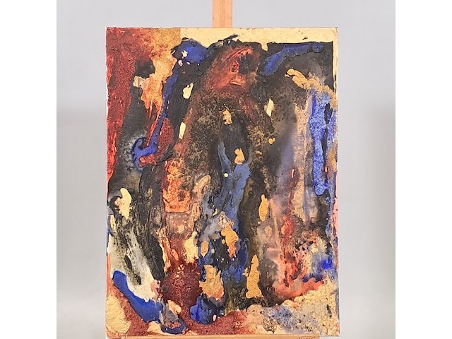Acryl schilderij, maya wildevuur, abstract, 1994 - afbeelding 2 van  8