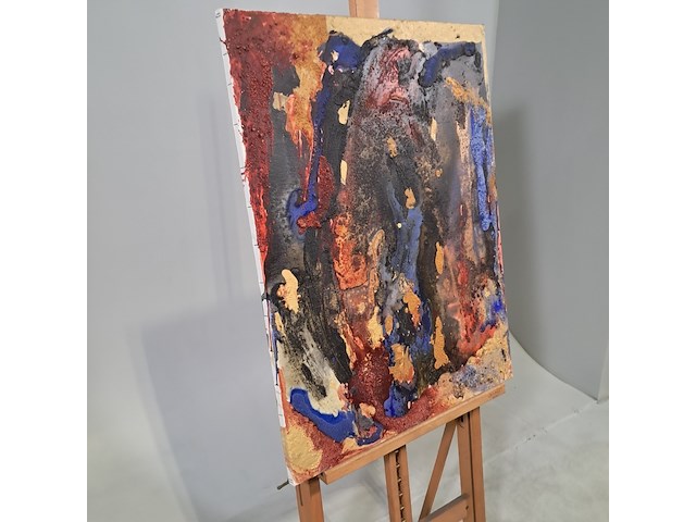 Acryl schilderij, maya wildevuur, abstract, 1994 - afbeelding 3 van  8