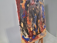 Acryl schilderij, maya wildevuur, abstract, 1994 - afbeelding 3 van  8