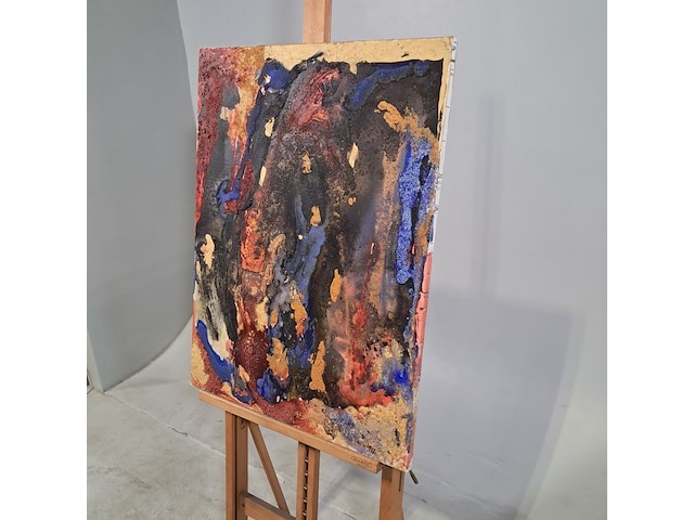 Acryl schilderij, maya wildevuur, abstract, 1994 - afbeelding 4 van  8