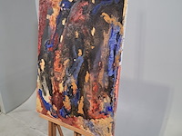 Acryl schilderij, maya wildevuur, abstract, 1994 - afbeelding 4 van  8